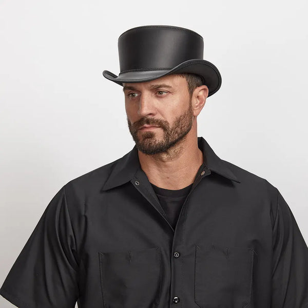 Bromley-Black-Unbanded-Leather-Top-Hat-Mens-FW23-American-Hat-Makers_2.jpg