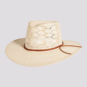 Mira | Womens Glazed Two Tone Toyo Straw Outback Hat