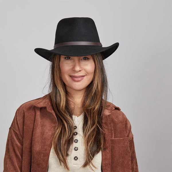 Pathfinder-Black-Crushable-Felt-Hat-Women-American-Hat-Makers-Model-Front.jpg